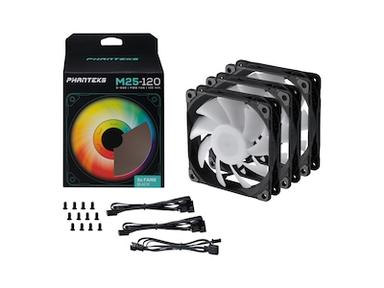 Phanteks M25 120mm DRGB 3 pack Fläkt (svart)