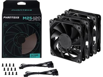 Phanteks M25 120mm 3 pack Fläkt (svart)