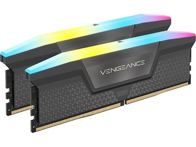 CORSAIR Vengeance RGB - DDR5 - sats - 64 GB: 2 x 32 GB - DIMM 288-pin - 3000 MHz / PC5-48000 - CL30 - 1.4 V - ej buffrad - grå