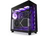 NZXT H series H6 Flow RGB - Mid tower - ATX - genomskinlig sidopanel (härdat glas) - ingen strömförsörjning - mattsvart - USB/ljud