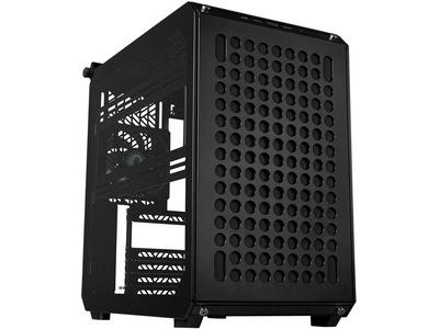 Cooler Master Qube 500 FLATPACK - Black & White Edition - mid tower - utökad ATX - genomskinlig sidopanel (härdat glas) - ingen strömförsörjning (ATX / SFX / SFX-L) - svart och vit - USB/ljud