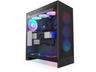 NZXT H series H7 Flow RGB - Mid tower - utökad ATX - genomskinlig sidopanel (härdat glas) - ingen strömförsörjning - mattsvart - USB/ljud