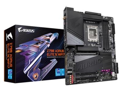 AORUS Z790 ELITE X WIFI 7 - 1.X - moderkort - ATX - LGA1700-uttag - Z790 Chipuppsättning - USB 3.2 Gen 1, USB 3.2 Gen 2, USB-C 3.2 Gen2, USB-C 3.2 Gen 2x2 - 2.5 Gigabit LAN, Bluetooth, Wi-Fi 7 - inbyggda grafiken (CPU krävs) - HD-ljud (8 kanaler)