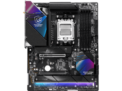 ASRock Phantom Gaming X870 RIPTIDE WiFi - Moderkort - ATX - Socket AM5 - AMD X870 Chipuppsättning - USB4, USB 3.2 Gen 1, USB 3.2 Gen 2, USB-C 3.2 Gen 2x2 - 2.5 Gigabit LAN, Wi-Fi 7, Bluetooth - inbyggda grafiken (CPU krävs) - HD-ljud (8 kanaler)