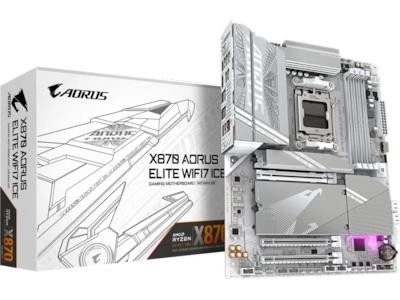 AORUS X870 ELITE WIFI7 ICE - Moderkort - ATX - Socket AM5 - AMD X870 Chipuppsättning - USB-C 3.2 Gen 2x2, USB4, USB 3.2 Gen 1, USB 3.2 Gen 2 - 2.5 Gigabit LAN, Bluetooth, Wi-Fi 6 - inbyggda grafiken (CPU krävs) - HD-ljud (8 kanaler)