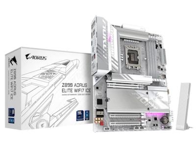 AORUS X870 ELITE WIFI7 ICE - Moderkort - ATX - Socket AM5 - AMD X870 Chipuppsättning - USB4, USB-C 3.2 Gen 2x2, USB 3.2 Gen 1, USB 3.2 Gen 2 - 2.5 Gigabit LAN, Bluetooth, Wi-Fi 7 - inbyggda grafiken (CPU krävs) - HD-ljud (8 kanaler)