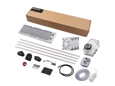 Phanteks Glacier EZ-Fit 360 D30-KIT - Vätskekylning - Elementstorlek: 360 mm - (för: LGA1700, AM4, AM5) - koppar - 120 mm - vit