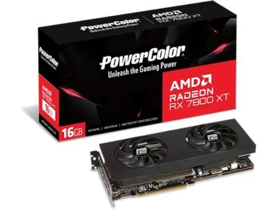 PowerColor RX 7800 XT - Grafikkort - Radeon RX 7800 XT - 16 GB GDDR6 - PCIe 4.0 - HDMI, 3 x DisplayPort