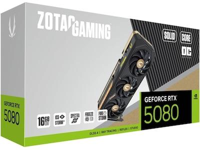 ZOTAC GAMING GeForce RTX 5080 SOLID CORE - OC Edition - grafikkort - GeForce RTX 5080 - 16 GB GDDR7 - PCIe 5.0 x16 - 3 x DisplayPort, HDMI