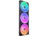 NZXT F420RGB Core (single frame 420mm fan) - Black - Chassi fläkt - 420mm - Svart med RGB LED - 34 dBA