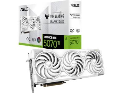 ASUS TUF Gaming TUF-RTX5070TI-O16G-WHITE-GAMING, GeForce RTX 5070 Ti, 16 GB, GDDR7, 256 Bit, 7680 x 4320 pixel, PCI Express 5.0