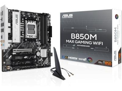 ASUS B850M MAX GAMING WIFI Bundkort - AMD B850 - AMD AM5 socket - DDR5 RAM - Micro-ATX