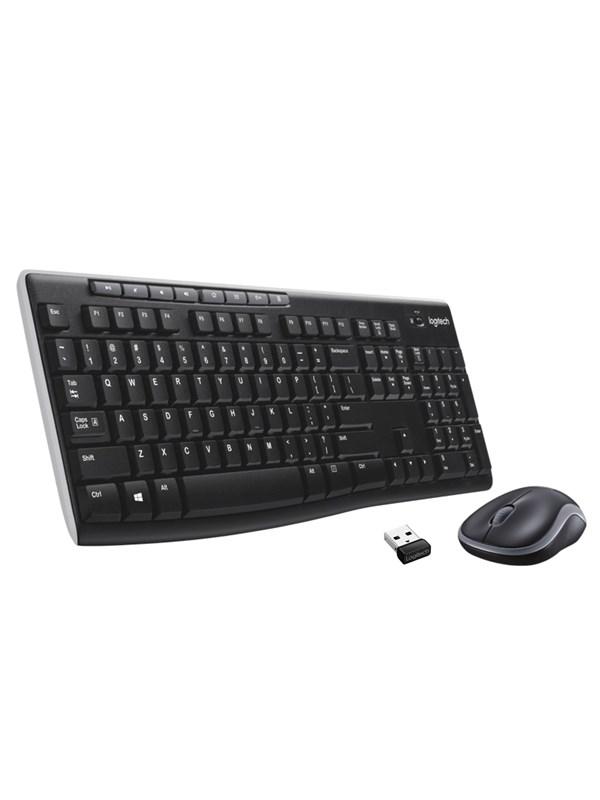 Logitech Wireless Combo MK270 - Tastatur & Mus set - Nordisk - Svart