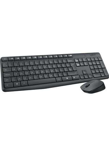 Logitech MK235 - sats med tangentbord och mus - P - Tastatur & Mus set - Nordisk - Grå