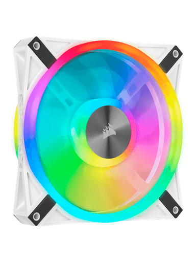 Corsair iCUE QL140 RGB - White - Chassi fläkt - 140mm - Vit med RGB-ljus - 26 dBA