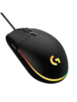 Logitech G203 LIGHTSYNC - Black - Gamingmus - Optic - 6 knappar - Svart med RGB ljus