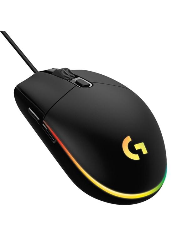 Logitech G203 LIGHTSYNC - Black - Gamingmus - Optic - 6 knappar - Svart med RGB ljus