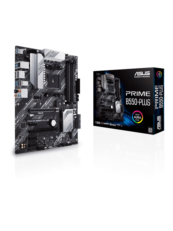 ASUS PRIME B550-PLUS Moderkort - AMD B550 - AMD AM4 socket - DDR4 RAM - ATX