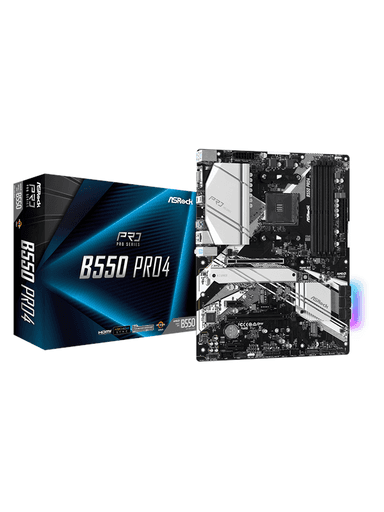 ASRock B550 PRO4 Moderkort - AMD B550 - AMD AM4 socket - DDR4 RAM - ATX