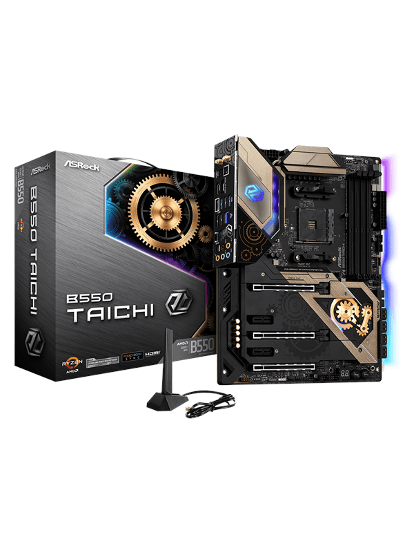 ASRock B550 Taichi Moderkort - AMD B550 - AMD AM4 socket - DDR4 RAM - ATX