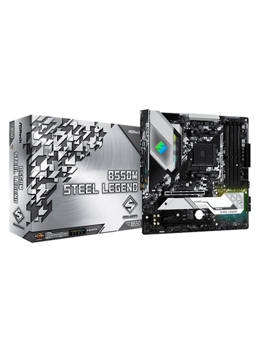 ASRock B550M STEEL LEGEND Moderkort - AMD B550 - AMD AM4 socket - DDR4 RAM - Micro-ATX