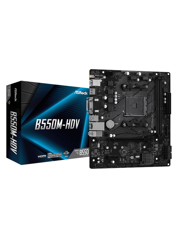 ASRock B550M-HDV Moderkort - AMD B550 - AMD AM4 socket - DDR4 RAM - Micro-ATX