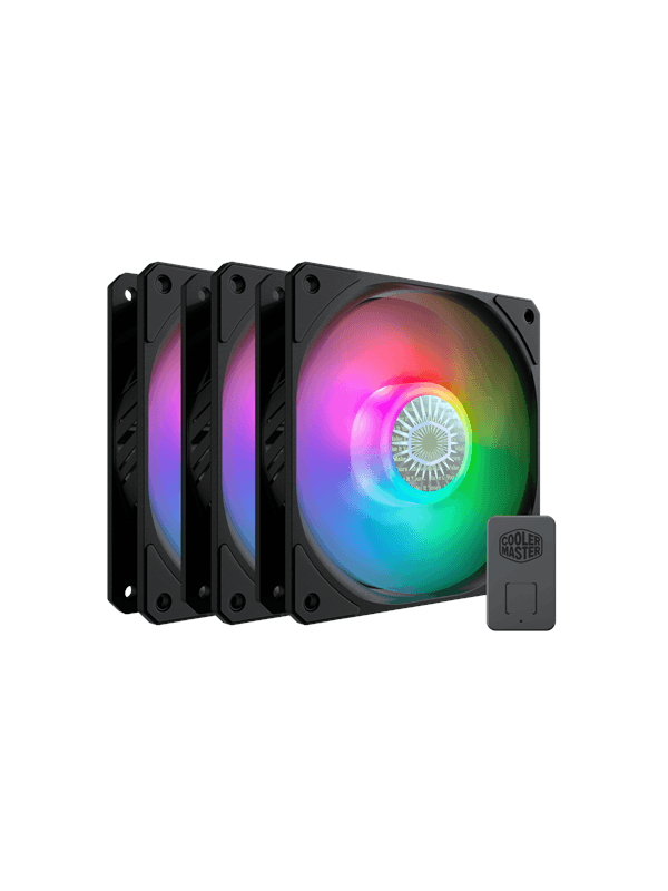 Cooler Master SickleFlow 120 ARGB 3in1 - Chassi fläkt - 120mm - Svart med RGB LED - 27 dBA