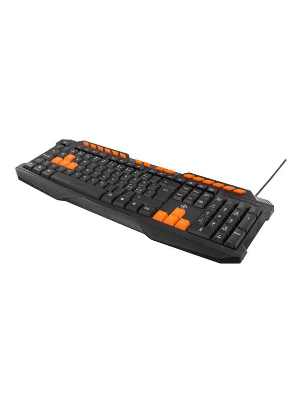 Deltaco GAMING - Gaming Tangentbord - Nordisk - Orange