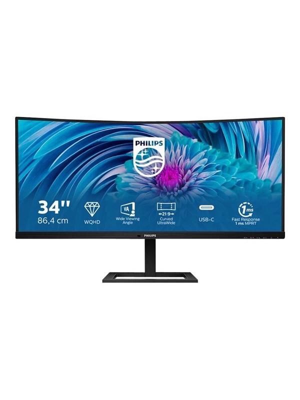 34" Philips E-Line 346E2CUAE - 3440x1440 - 100Hz - VA - 65W USB HUB - Curved