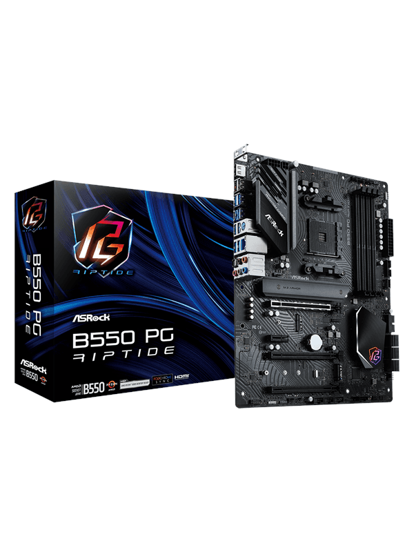 ASRock B550 PG Riptide Moderkort - AMD B550 - AMD AM4 socket - DDR4 RAM - ATX