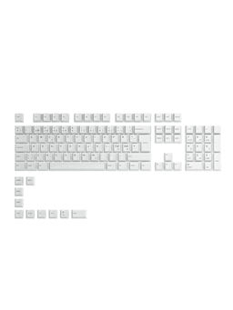 Glorious GPBT Keycaps - Arctic White - 115 PBT keycaps - Nordic - Knappsats - Dansk - Vit