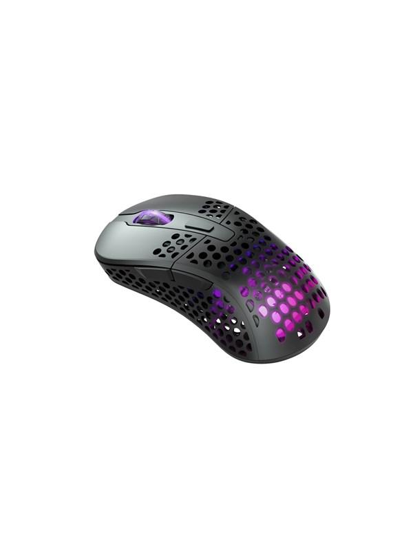 Xtrfy M4 Wireless RGB Gaming Mouse - Black - Gamingmus - Optic - 6 knappar - Svart med RGB ljus