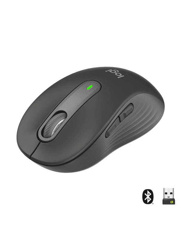 Logitech Signature M650 Large Wireless Graphite - Mouse - Optic - 5 knappar - Svart