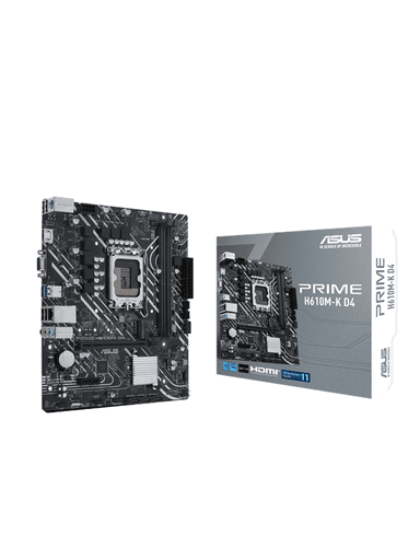 ASUS PRIME H610M-K D4 Moderkort - Intel H610 - Intel LGA1700 socket - DDR4 RAM - Micro-ATX