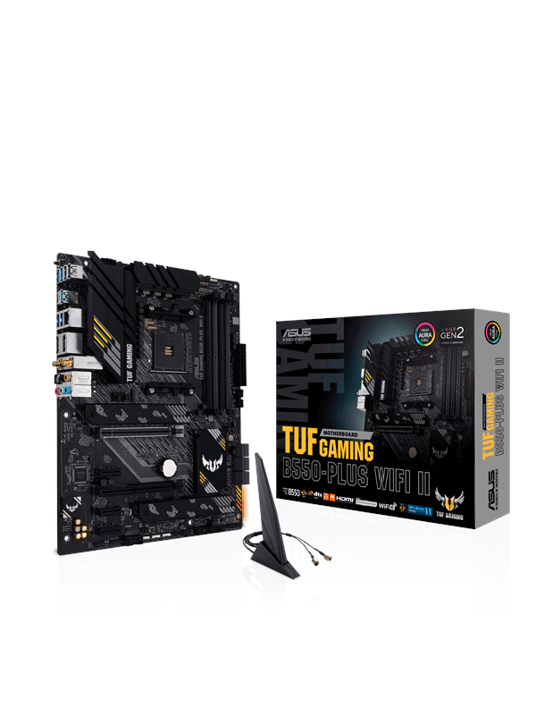 ASUS TUF GAMING B550-PLUS WIFI II Moderkort - AMD B550 - AMD AM4 socket - DDR4 RAM - ATX