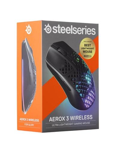 SteelSeries Aerox 3 Wireless 2022 - Onyx - Mouse - Optic - 6 knappar - Svart