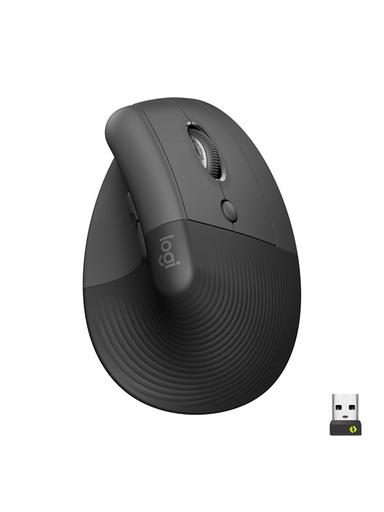 Logitech Lift Right Vertical - Graphite - Ergonomisk mus - Optic - 6 knappar - Svart