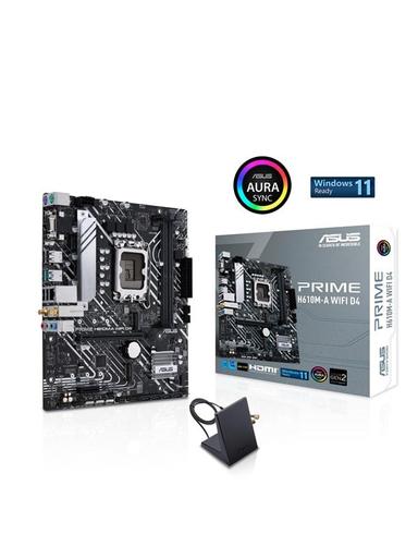 ASUS PRIME H610M-A WIFI D4 Moderkort - Intel H610 - Intel LGA1700 socket - DDR4 RAM - Micro-ATX