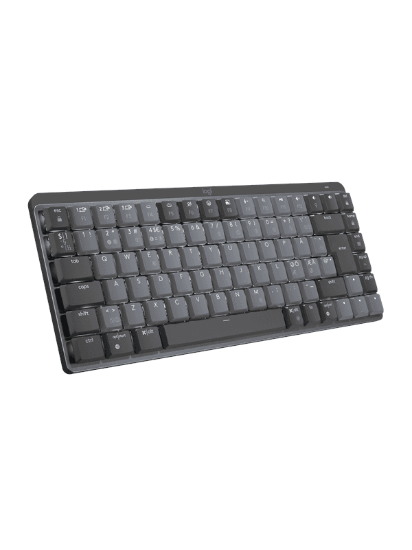 Logitech MX Mechanical Mini Minimalist Wireless Illuminated Performance Keyboard Graphite - Tactile - ND - Tangentbord - Nordisk - Svart