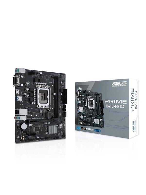 ASUS PRIME H610M-R D4 Moderkort - Intel H610 - Intel LGA1700 socket - DDR4 RAM - Micro-ATX