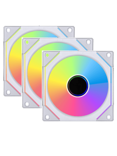 Lian Li UNI FAN SL-INF 120 White - 3 pack - Chassi fläkt - 120mm - Vit med RGB-ljus - 29 dBA