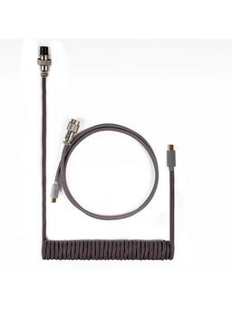 Keychron Coiled Aviator USB-C Cable Straight - Grey - Uppgradera tillbehör - Grå