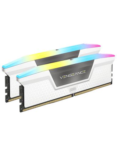 Corsair Vengeance RGB DDR5-5200 - 32GB - CL40 - Dual Channel (2 pcs) - Intel XMP - Vit med RGB