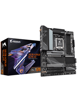 GIGABYTE X670 AORUS ELITE AX Moderkort - AMD X670 - AMD AM5 socket - DDR5 RAM - ATX