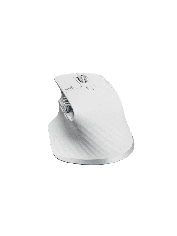 Logitech MX Master 3S for Mac Performance Wireless Mouse - Pale Grey - Ergonomisk mus - Laser - 7 knappar - Vit