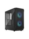 Fractal Design Focus 2 RGB - Tower - ATX - genomskinlig sidopanel (härdat glas) - ingen strömförsörjning (ATX) - svart TG genomskinlig ton - USB/ljud