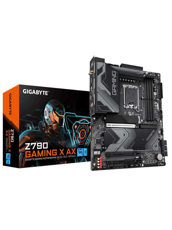 GIGABYTE Z790 GAMING X AX Moderkort - Intel Z790 - Intel LGA1700 socket - DDR5 RAM - ATX