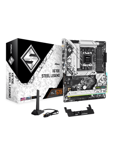 ASRock X670E Steel Legend Moderkort - AMD X670E - AMD AM5 socket - DDR5 RAM - ATX