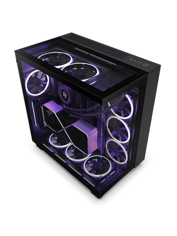 NZXT H9 Elite - All Black - Chassi - Miditower - Svart