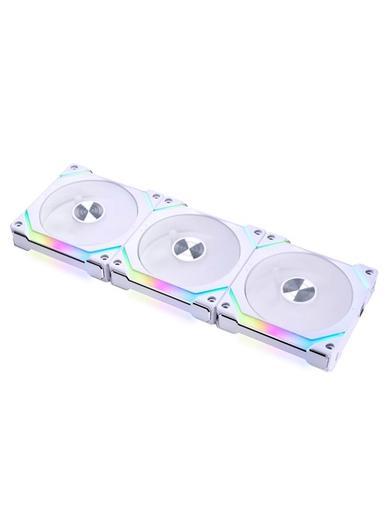 Lian Li UNI FAN SL120 V2 (3-pack) - Chassi fläkt - 120mm - Vit med RGB-ljus - 29 dBA